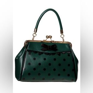 Banned Crazy Little Thing Polka Dot bag green